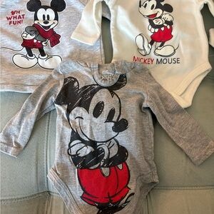 Disney Baby Gray and White Apparel Set 0-6 month Disney lot